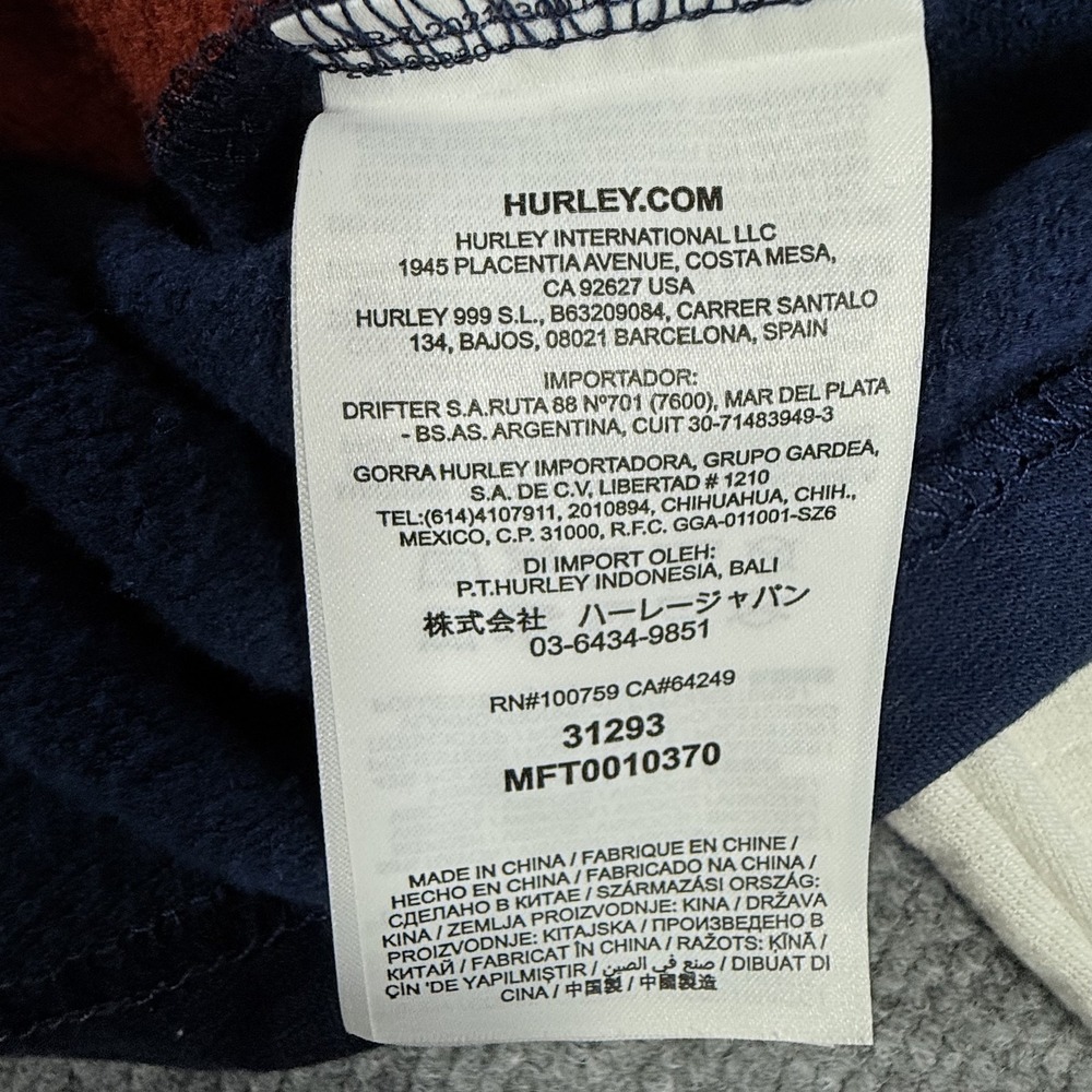 Hurley Hoodie Mens Small Pullover Buckle Exclusive Casual Sweatshirt Color Block - Picture 11 of 16